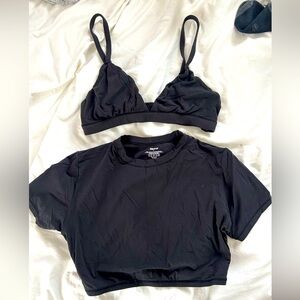 Skims bra top and crop tee
